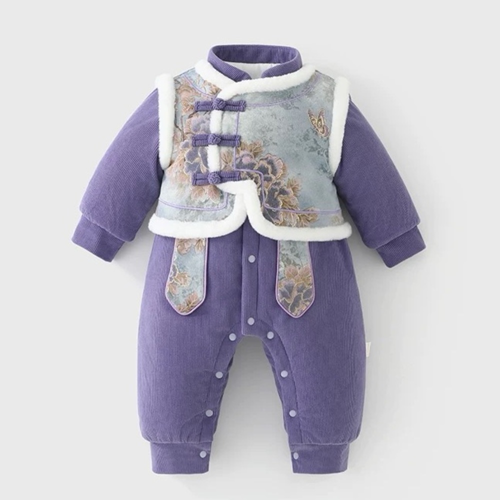Purple Kids warm One Piece coat